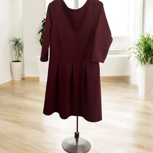BOX PLEATED L/sleeve dress 24 SEVEN